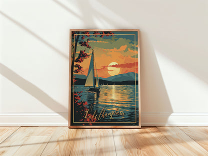 Lake Champlain Travel Poster