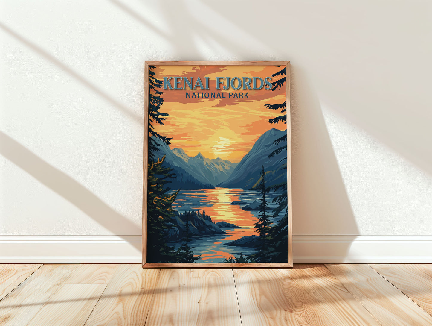 Kenai Fjords National Park Travel Poster