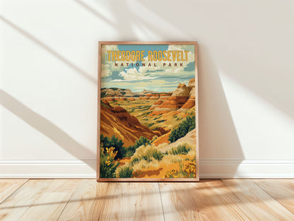Theodore Roosevelt National Park Travel Poster