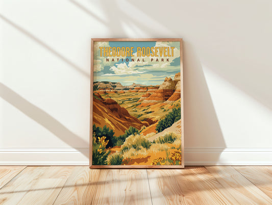 Theodore Roosevelt National Park Travel Poster