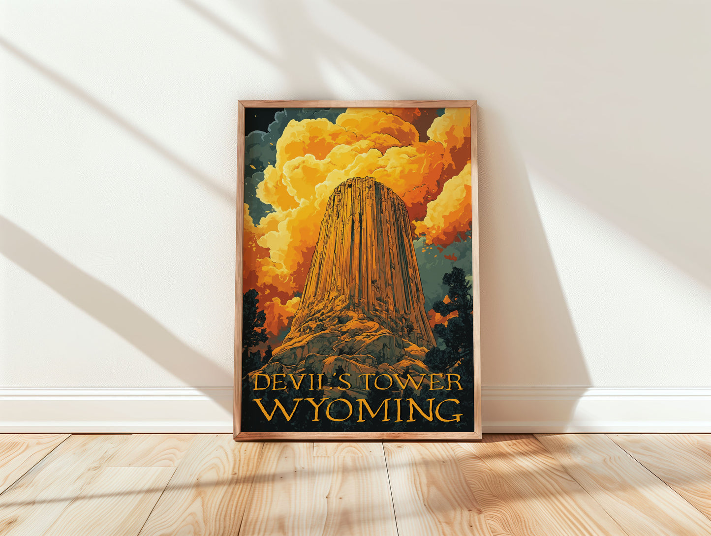 Devil's Tower Travel Poster