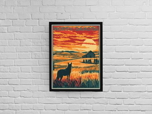 North Dakota Travel Poster