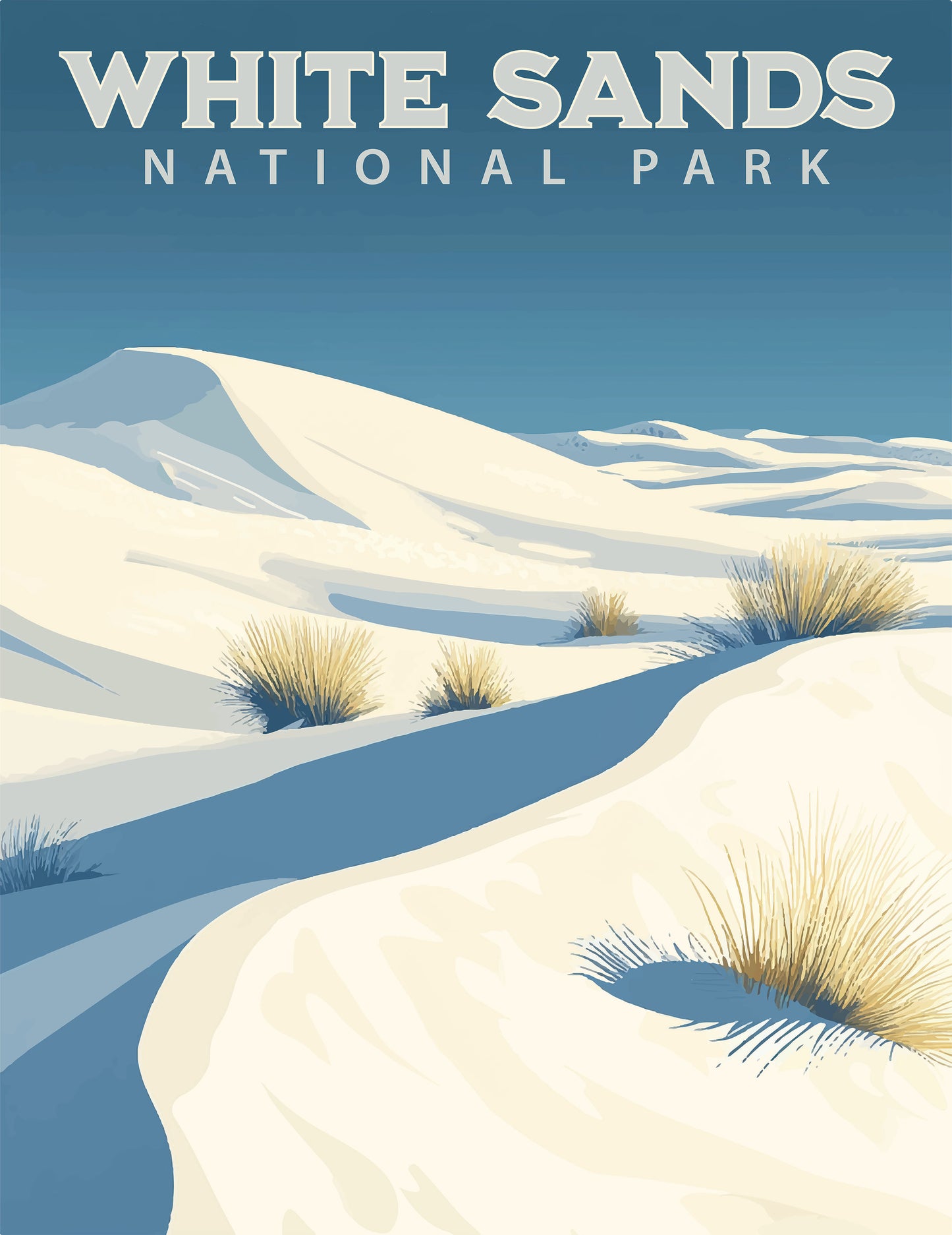 White Sands National Park Travel Poster