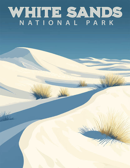 White Sands National Park Travel Poster